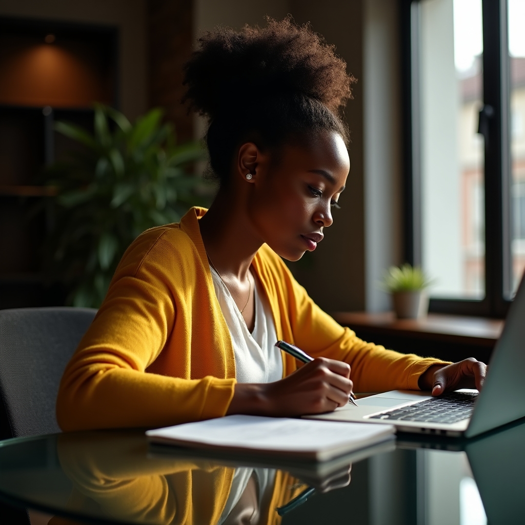 Persona che traccia le spese quotidiane con un foglio di calcolo su laptop