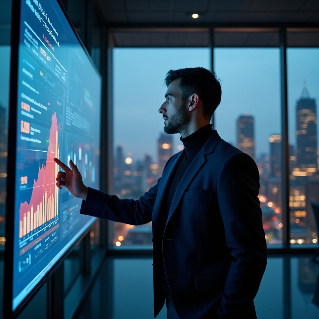 Concetto di educazione finanziaria digitale con interfacce moderne